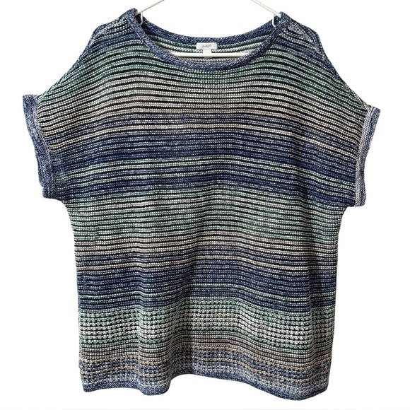 Pure Jill Tops - NWT PureJill J Jill Linen Cotton Modal Blend Knit Boxy Lagenlook coastal top XL